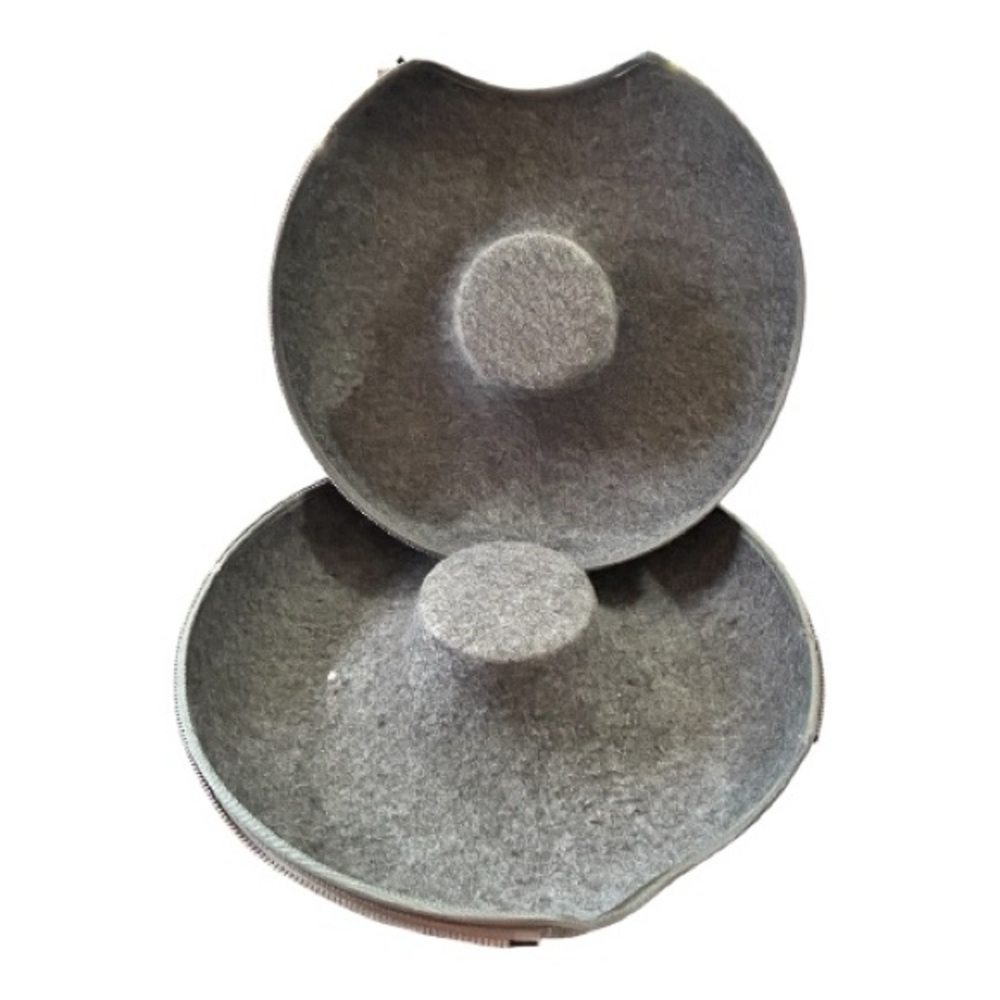 Gray Cat Donut Bed and Tunnel with Zipper - Cozy Pet Nest - Picture 4 of 4